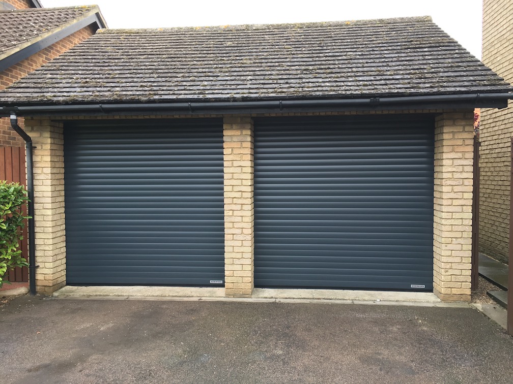 2 Hörmann RollMatic doors installed in Anthracite